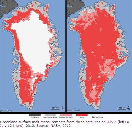 Greenland Surface Ice Melt