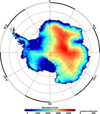 Antarctica's Elevation Map